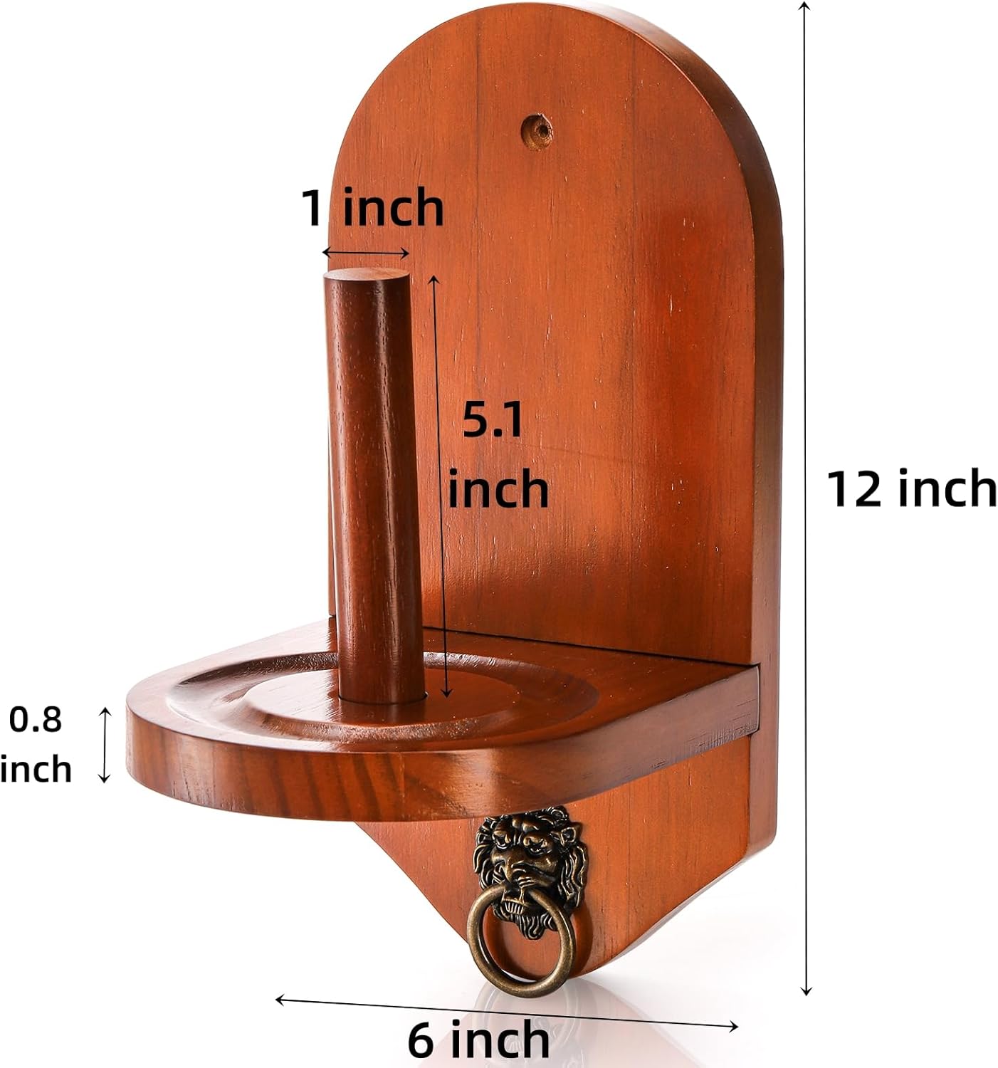 Wall Mounted Cone Chalk Holder, Solid Wood Pool Hand Billiards Table Holder with Beveled Edge and Hardware, Accessories - Image 2