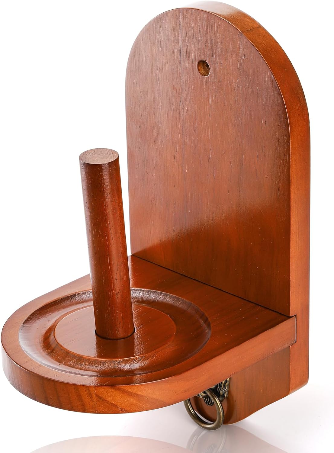 Wall Mounted Cone Chalk Holder, Solid Wood Pool Hand Billiards Table Holder with Beveled Edge and Hardware, Accessories - Image 4