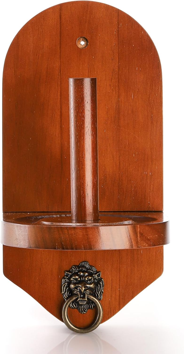 Wall Mounted Cone Chalk Holder, Solid Wood Pool Hand Billiards Table Holder with Beveled Edge and Hardware, Accessories - Image 5