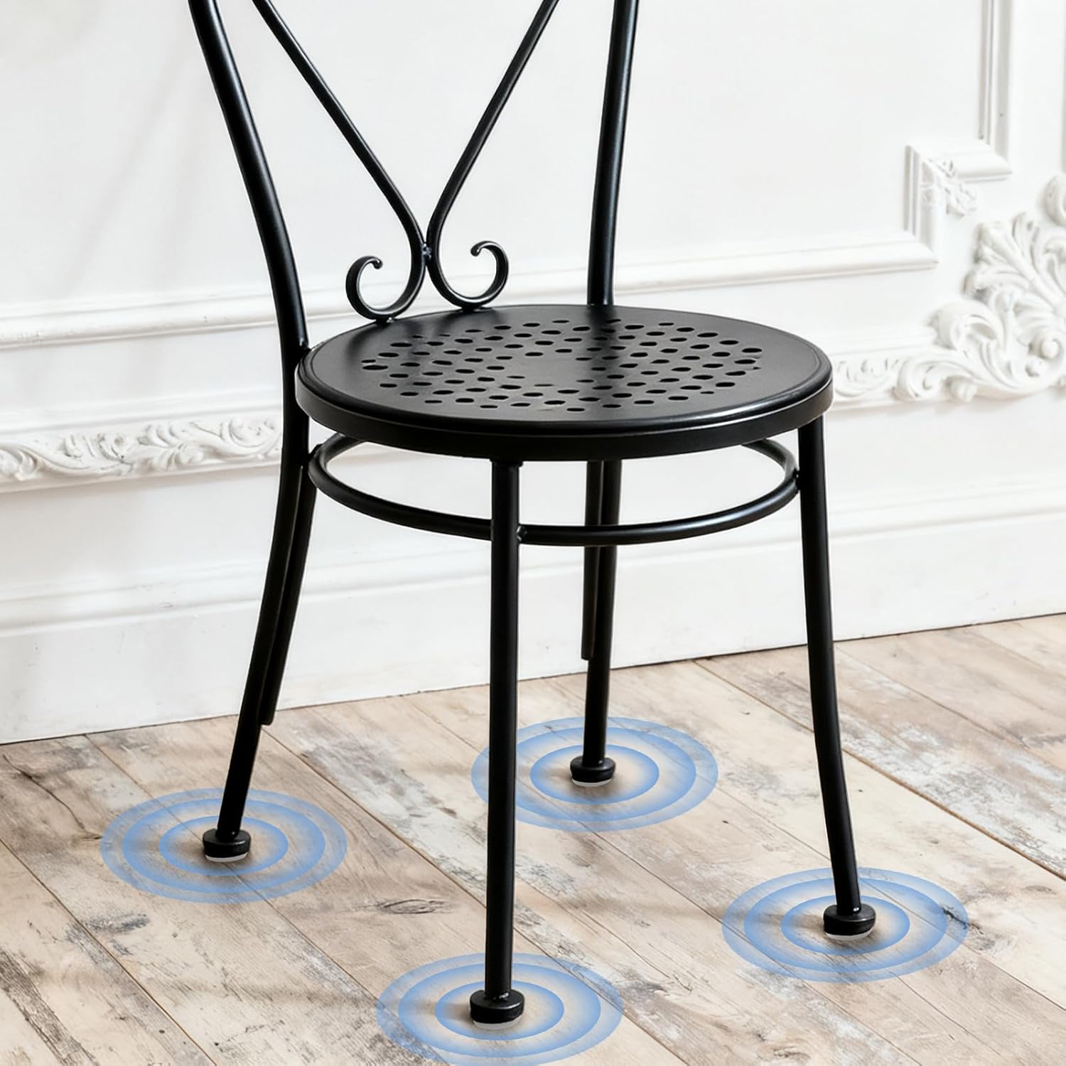 100 Pack 1-1/2 inch Patio Furniture Feet Caps, Wrought Iron Outdoor Chair Glides, Thick Plastic Leg Caps for Metal Chairs & Tables - Image 6