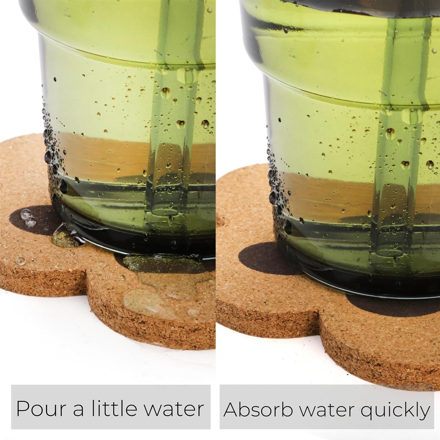 12 Pack Cork Coasters for Drinks, 4.7