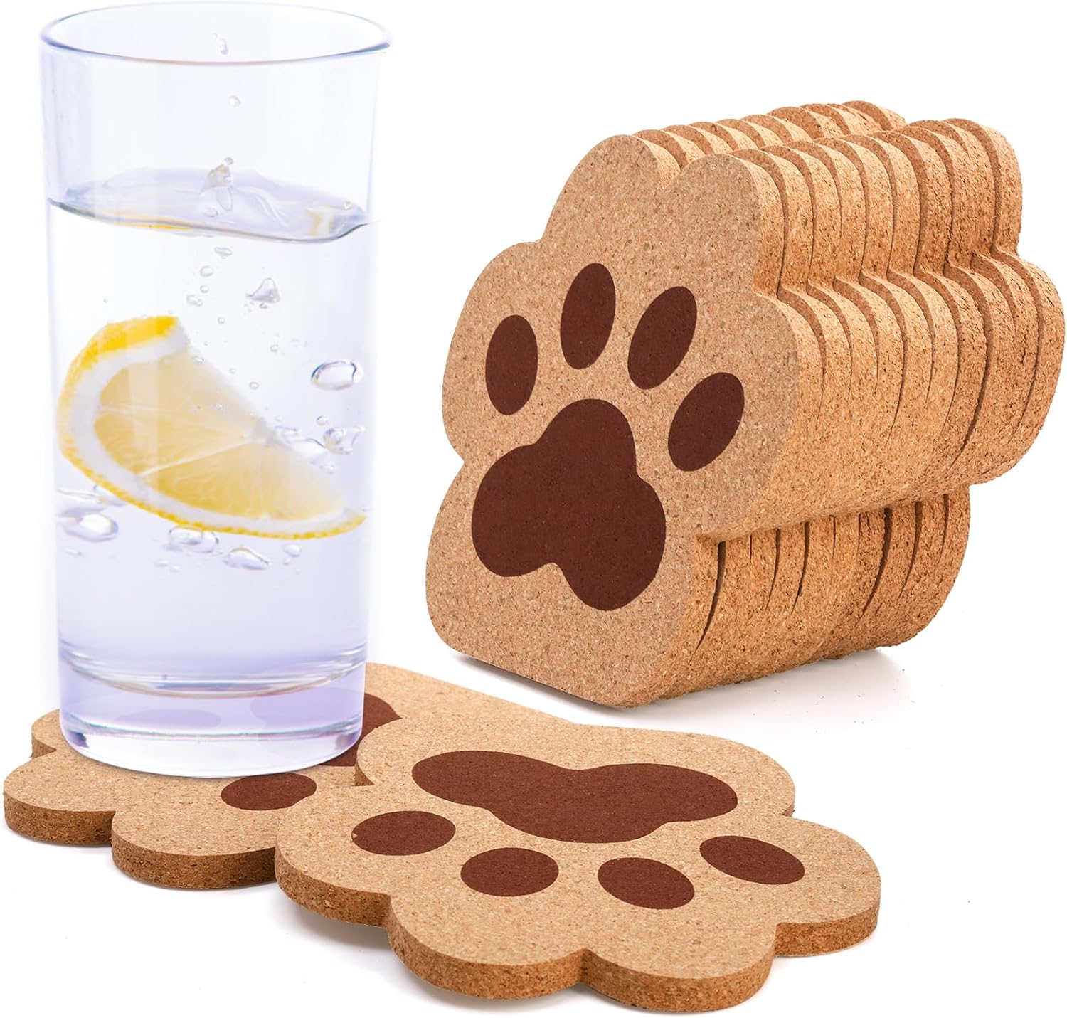 12 Pack Cork Coasters for Drinks, 4.7