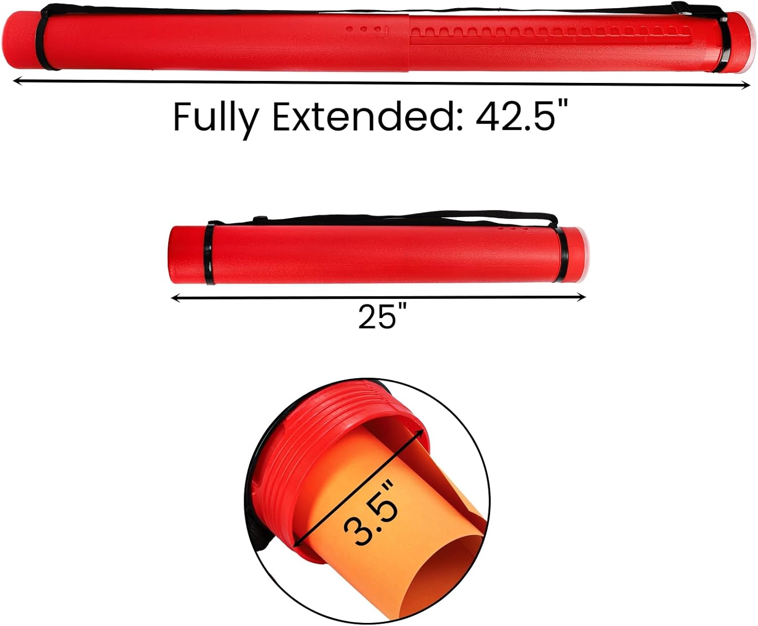 3 Packs Extendable Poster Tube, 25