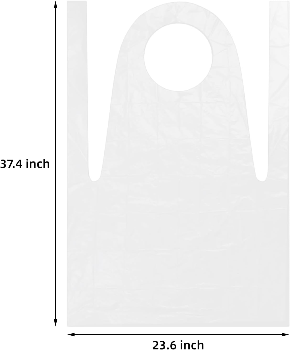 250 Pack Disposable Aprons, Waterproof Clear Plastic Smocks for Adults Painting Party, Cooking, Housework, Picnics, DIY Crafts - Image 2