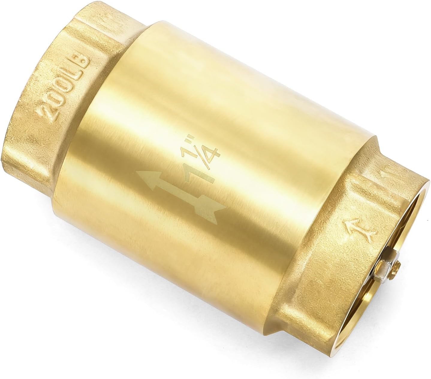 1-1/4 Inch Brass Check Valve, Universal One Way In Line Valves with Backflow Prevention, No Return Female Pipe Thread for Garden Hose Well Pumps Irrigation Systems, 1.25'' FNPT - Image 5