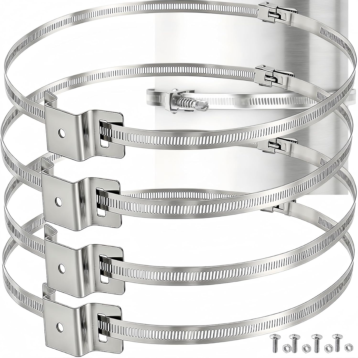 4 Pack Sign Mounting Brackets for Larger Poles, 4