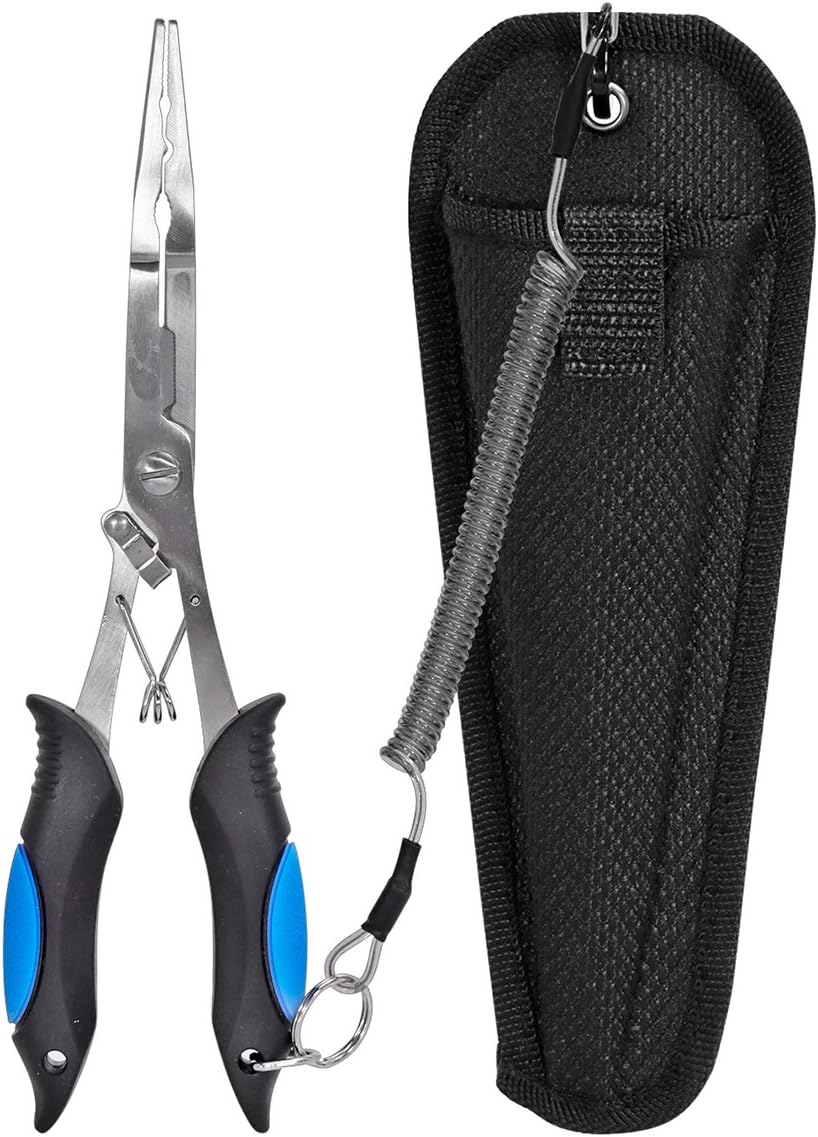 Vishaaktang - Hook Remover - Stainless Steel - Long Nose Hook Remover - With Sheath and Lanyard - Suitable for Line Clippers - Image 1