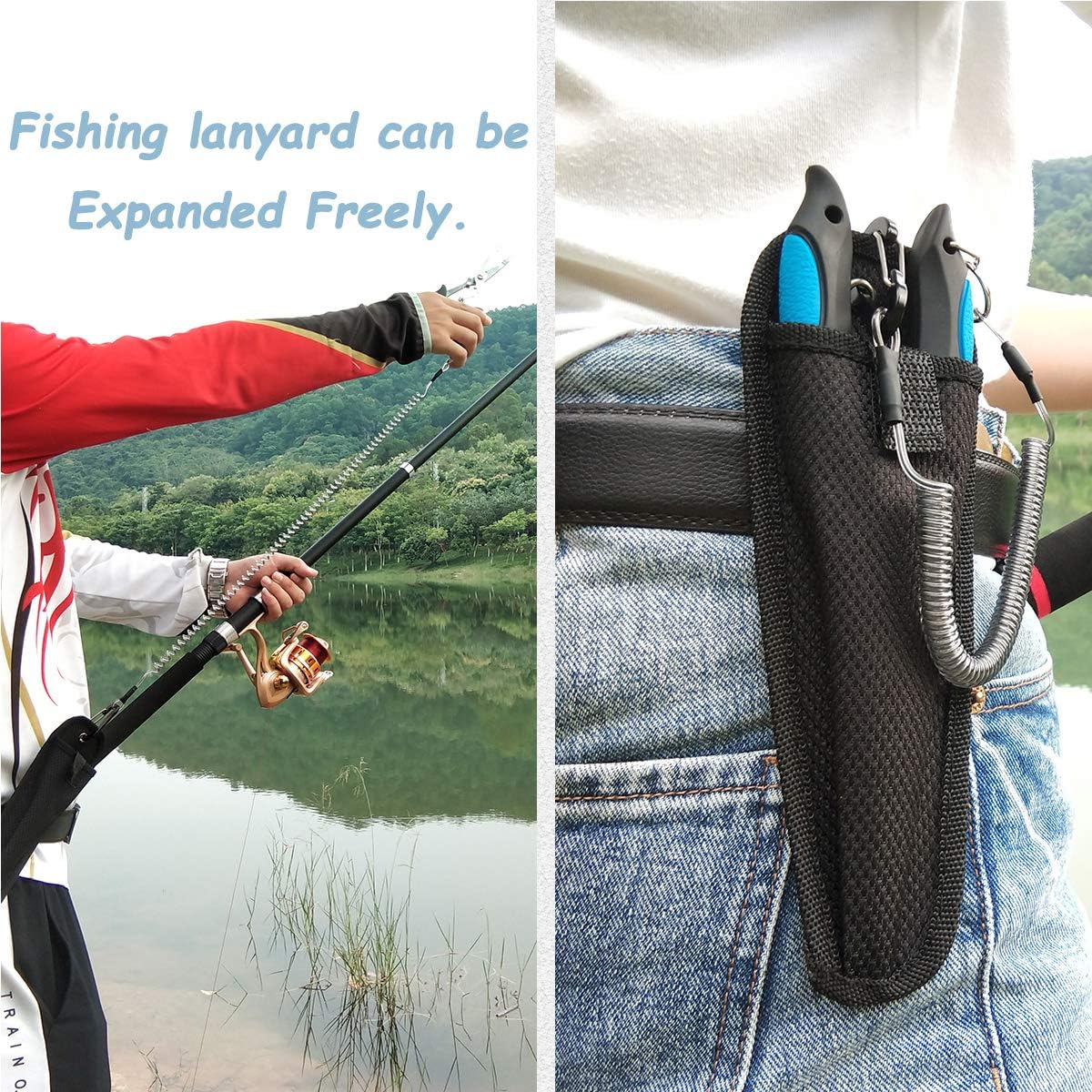 Vishaaktang - Hook Remover - Stainless Steel - Long Nose Hook Remover - With Sheath and Lanyard - Suitable for Line Clippers - Image 2