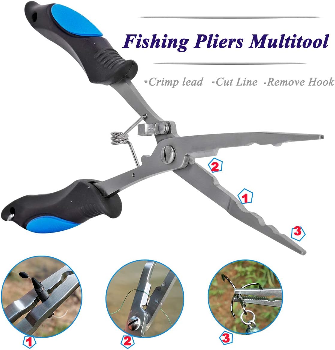 Vishaaktang - Hook Remover - Stainless Steel - Long Nose Hook Remover - With Sheath and Lanyard - Suitable for Line Clippers - Image 4