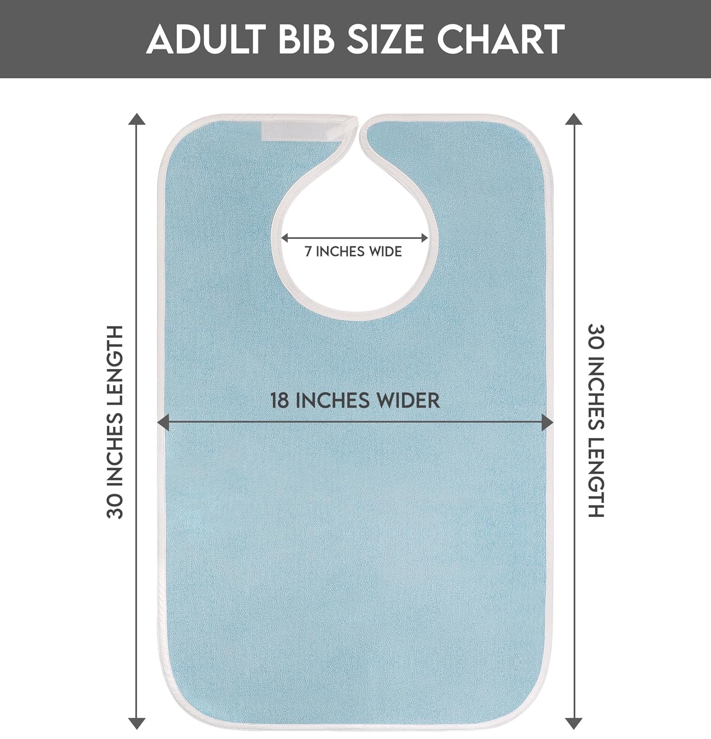 Adult Nappies - 3-pack - Unisex - Sky Blue - Disposable Nappies - Suitable for elderly women and men - Waterproof - Adjustable and washable - 75*45cm - Image 2