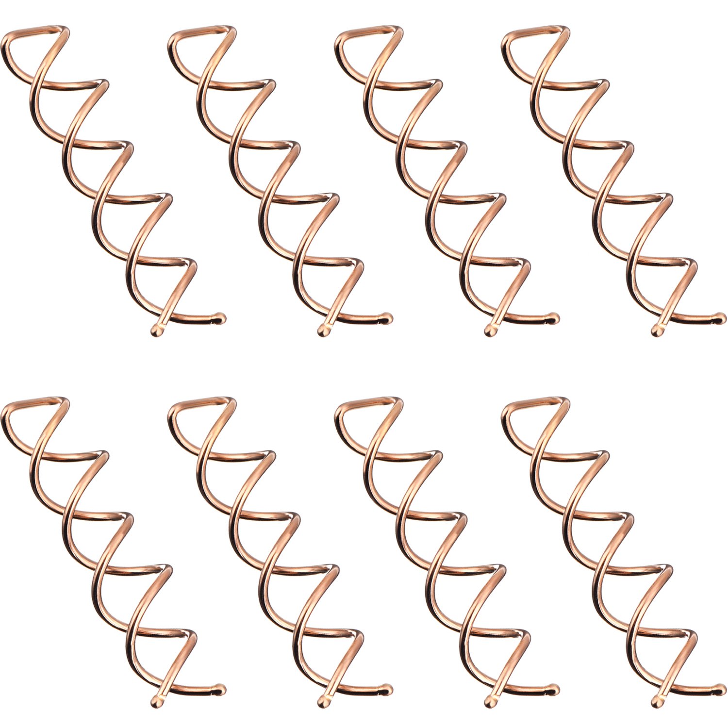 Spiral hair pins - rotating clips - knot rollers - DIY - rotating styling - hair sticks - hair styling tools - 20-piece set - rose gold - Image 1