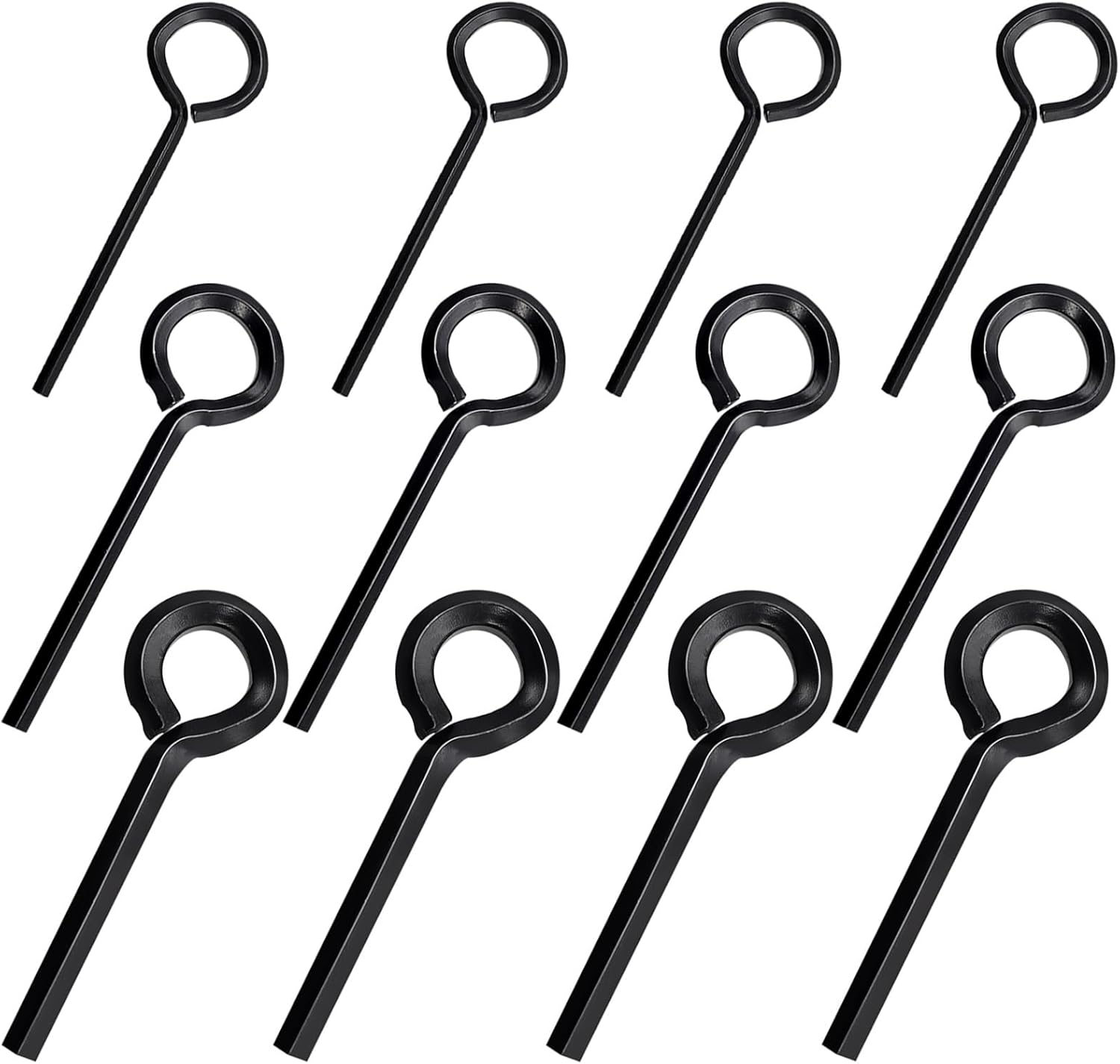 Schroevendraaiers - Socket keys - 12 pieces - Black - 7/32 inch - 5/32 inch - 1/8 inch - Standard hex - Metal hex socket key - Image 1