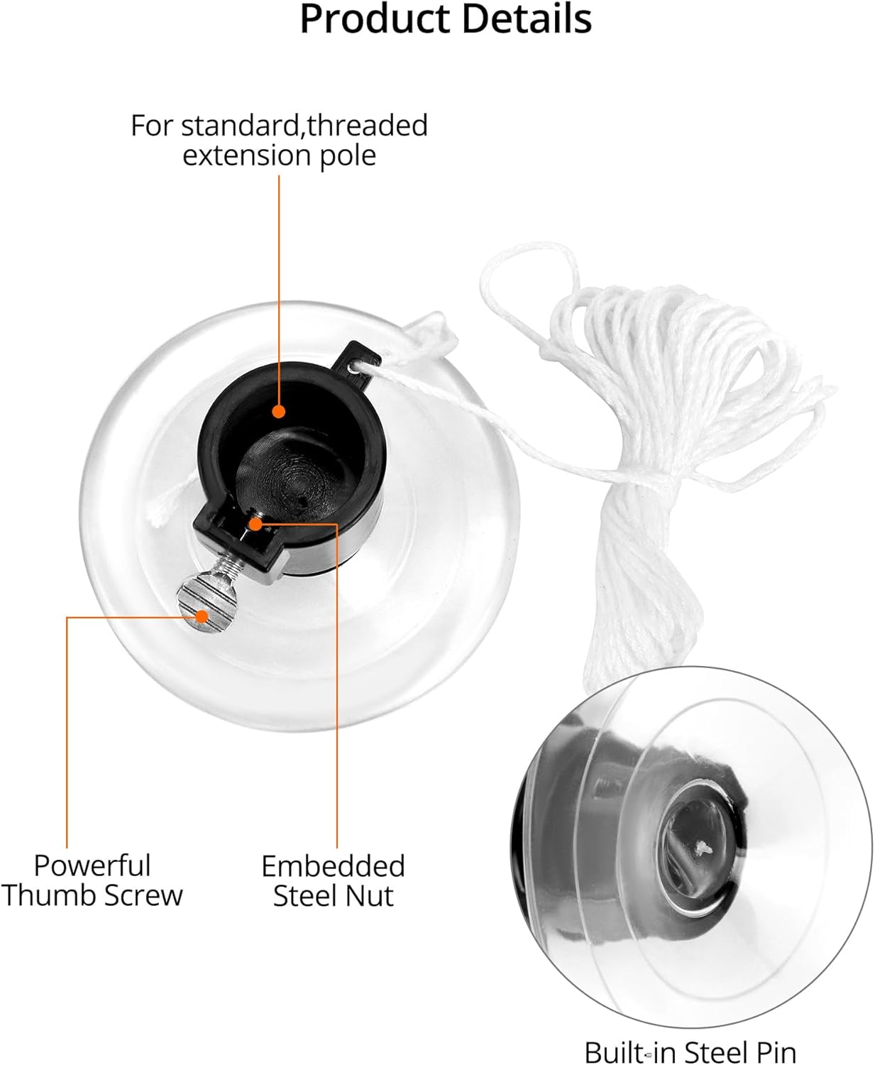 Professional lamp changing set - Lamp remover - Lamp removal and installation - 3-piece set - Suitable for light bulbs with high ceilings with standard, spotlight and recessed changers - Image 2