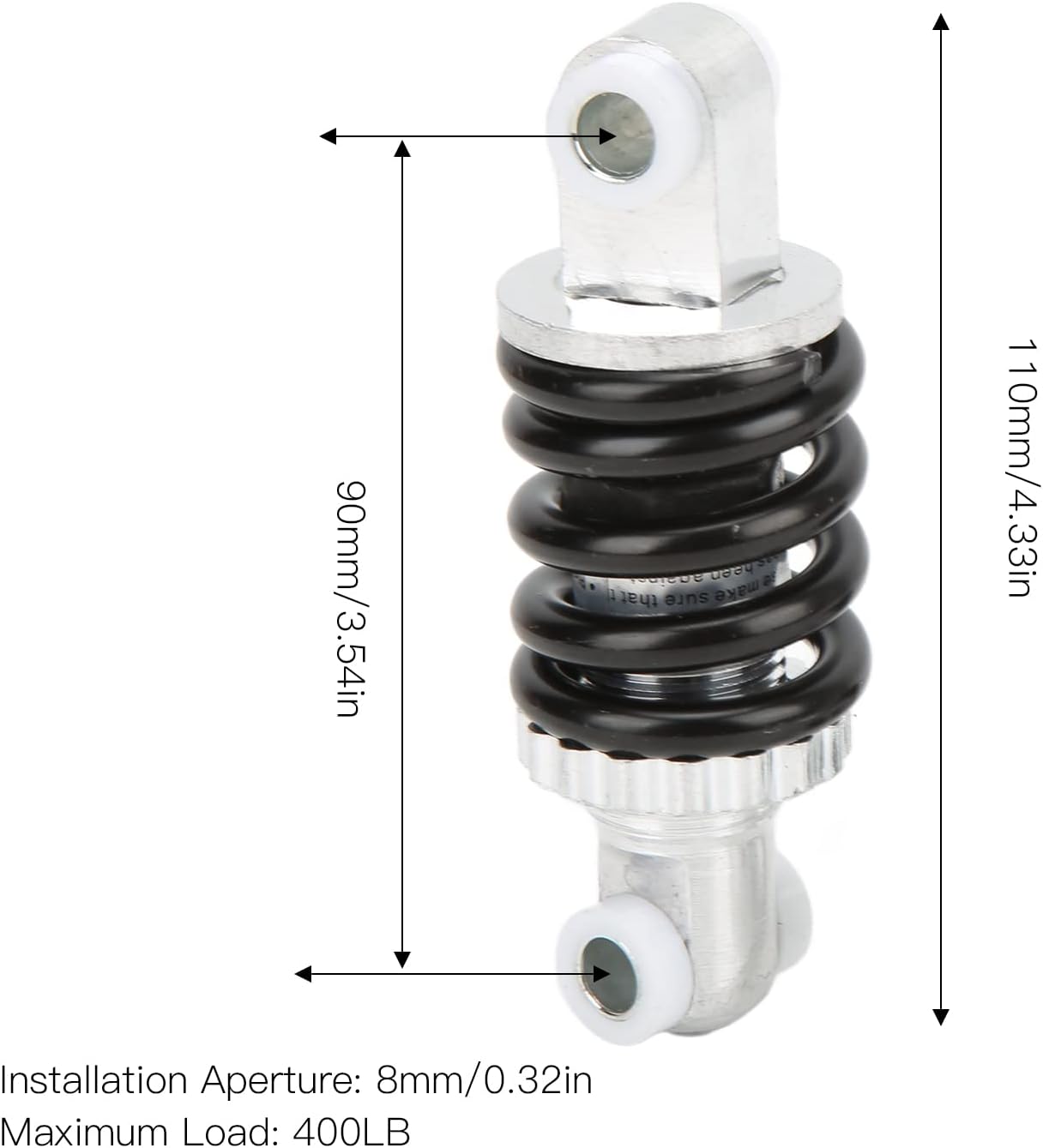Shock absorber - 90 mm rear shock absorber - Suspension springs - 2 pieces - 400 lbs - Shock absorber springs - Dampers - Rear shock absorber - Suitable for 47cc and 49cc engines - Off-road vehicles - Minibikes - Image 2
