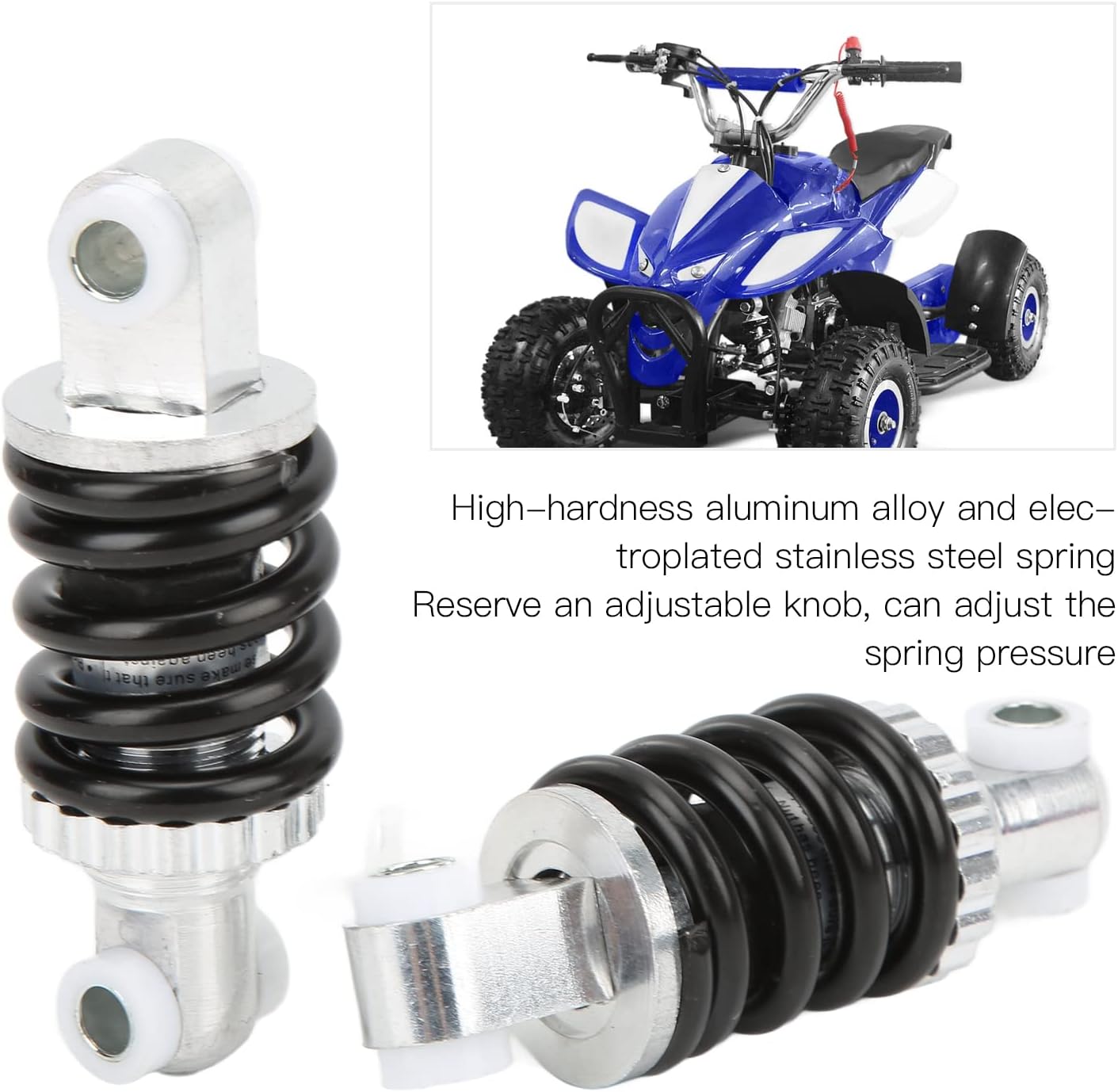 Shock absorber - 90 mm rear shock absorber - Suspension springs - 2 pieces - 400 lbs - Shock absorber springs - Dampers - Rear shock absorber - Suitable for 47cc and 49cc engines - Off-road vehicles - Minibikes - Image 4