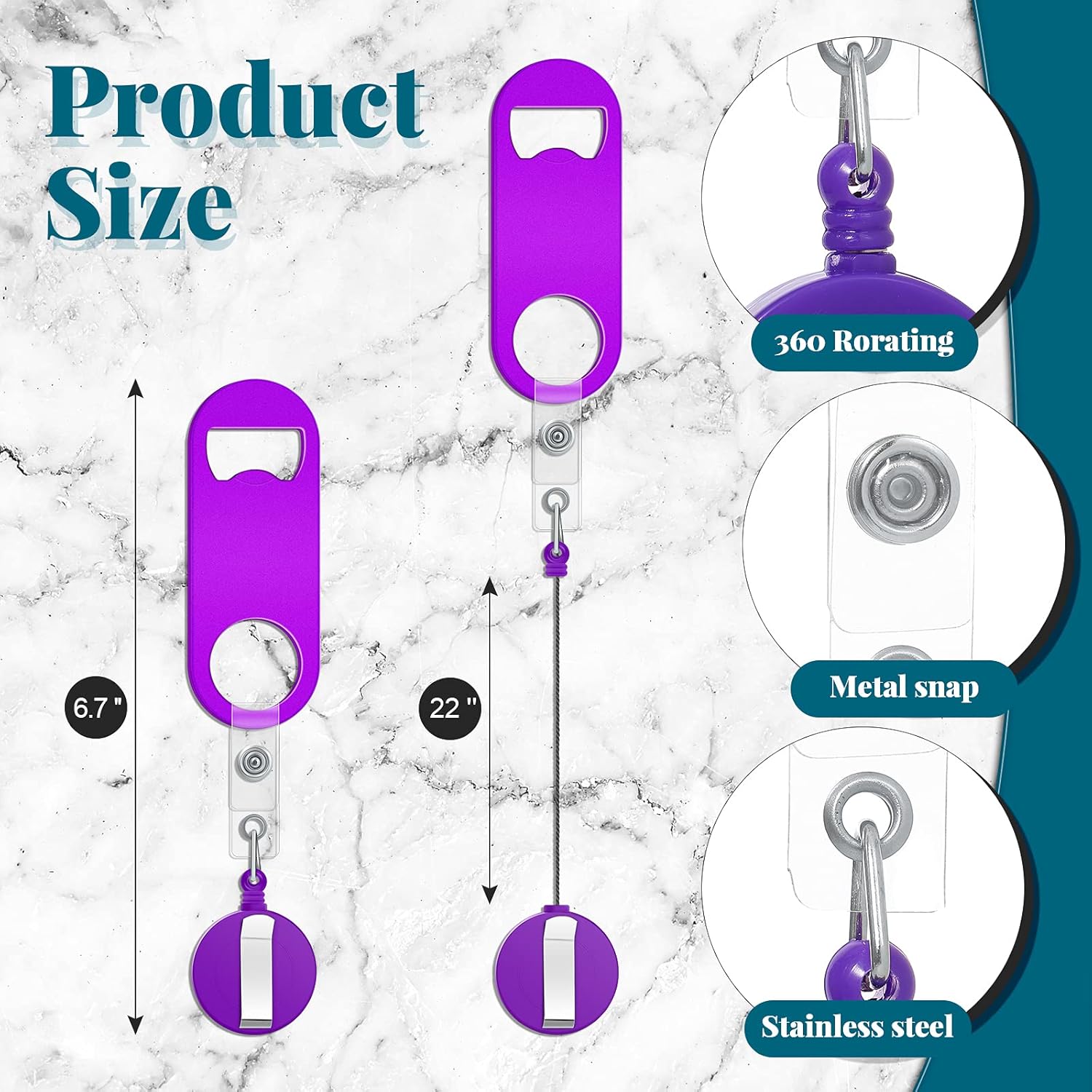 Bottle Opener - 8 pieces - Telescopic Bottle Opener - Bartender - Flat Beer Opener - With Round Base - For Kitchen, Dining Room, Home Use, Party Gift - 8 Colours - 87*33mm - 32g - Image 2