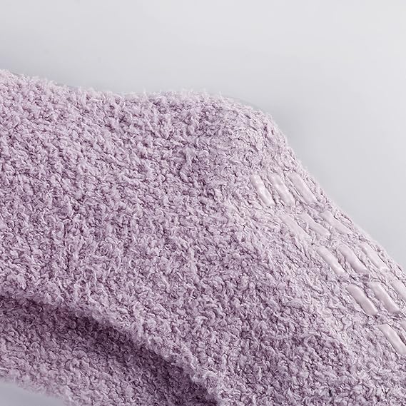 Non-slip socks - Coral fleece socks - with grip - lint-free - suitable for ladies - 4 pairs - gift - Image 3