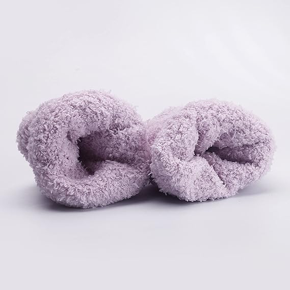 Non-slip socks - Coral fleece socks - with grip - lint-free - suitable for ladies - 4 pairs - gift - Image 4
