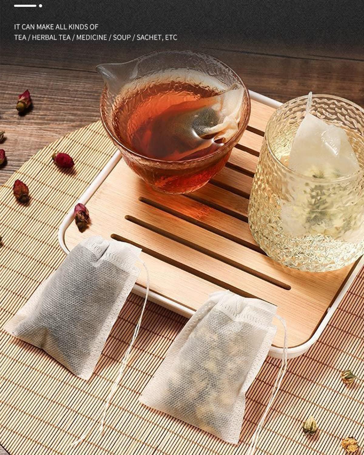 Theemaker tea bags-200 pieces-7*9cm-disposable loose tea bags-tea filter bag-for loose tea-loose leaf tea-coffee-herbs-herb - Image 6