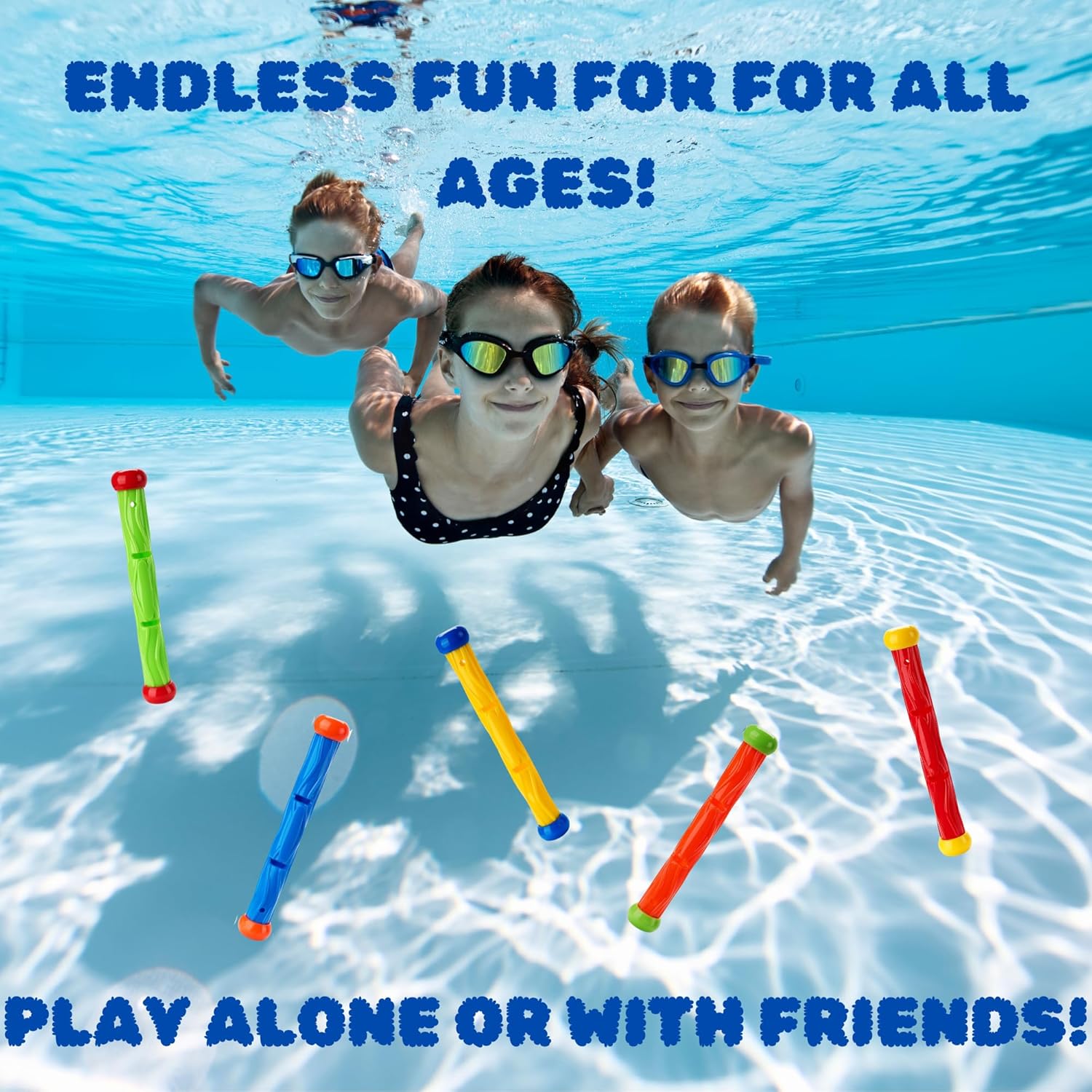 Diving stick - Dive toys - Kids' pool toys - Suitable for children aged 8-12 years - Pool toys - Colourful - Fast sinking - 5 colours - Image 2