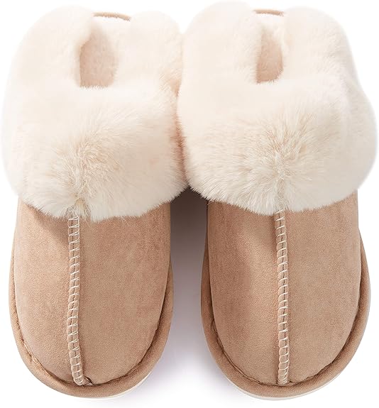 Slippers - Plush Slippers - Winter Slippers - Lounge - Soft - Warm - Non-slip - Beige - Size 38/39 - Image 3