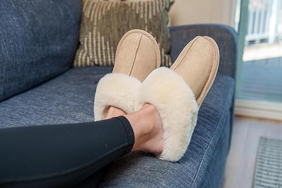 Slippers - Plush Slippers - Winter Slippers - Lounge Slippers - Soft - Warm - Non-slip - Beige - Size 40/41 - Image 2
