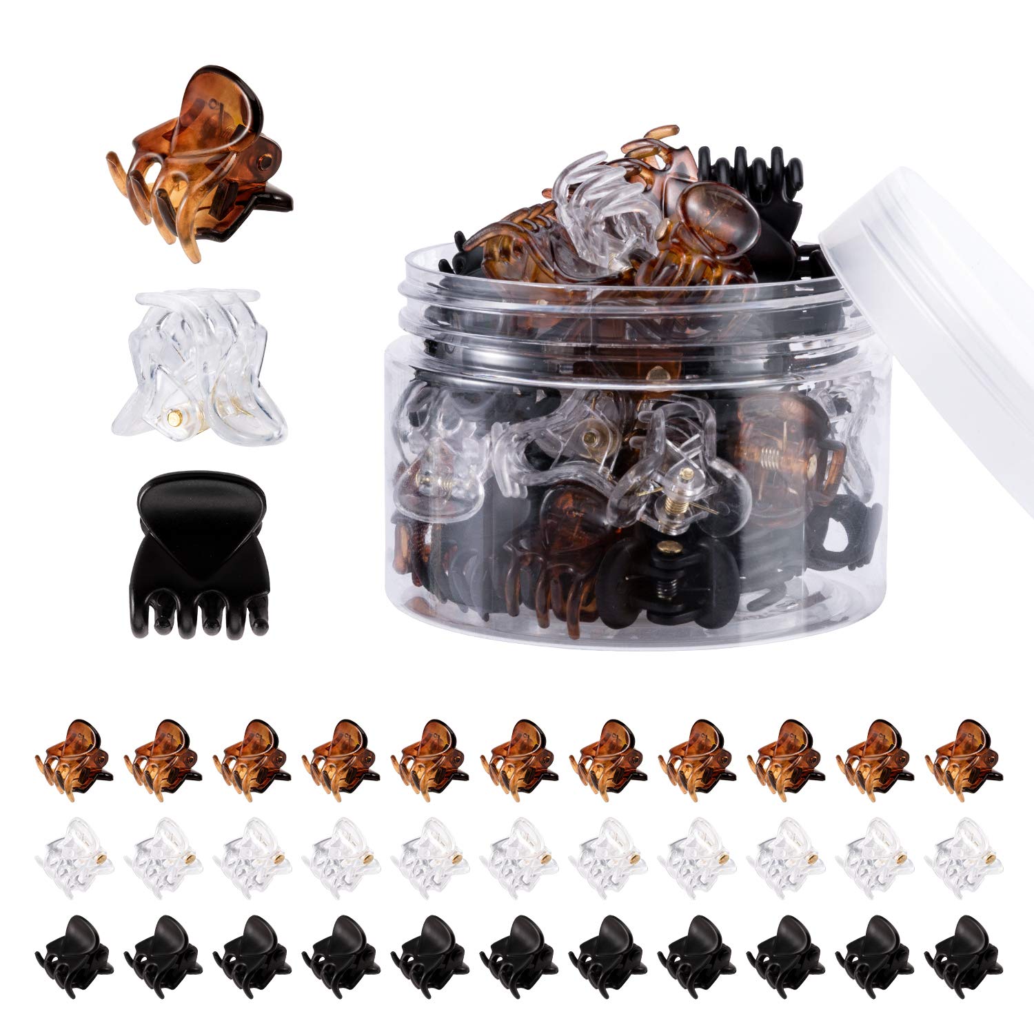 Hair pins - pony pins - 36 pieces - mini hair pins - durable - bulk quantity - cute pony pins - princess hairstyle - hair decoration - Image 1
