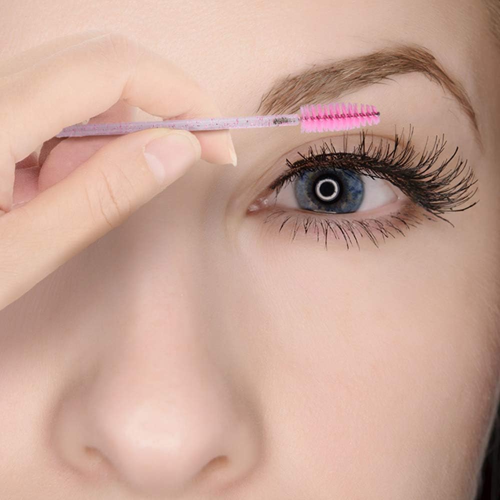 Lash Brush - 100 pieces - Disposable Lash Brush - For Eyelash Extensions - Pink - Crystal Mascara Stick - Applicator - Image 5