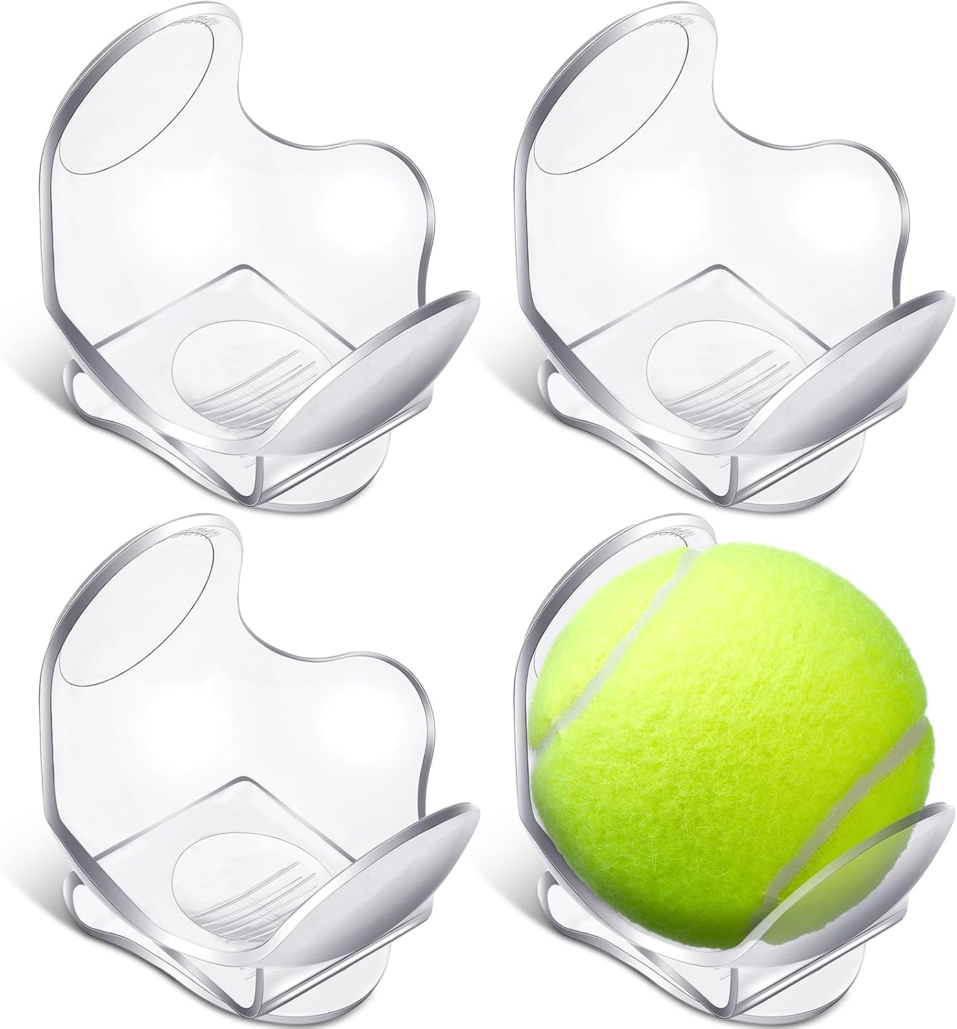 Tennisclips - 3 pack - Clear - Tennis size clip - Tennis shoulder - With clip - Tennis training - Training and competition - Image 1
