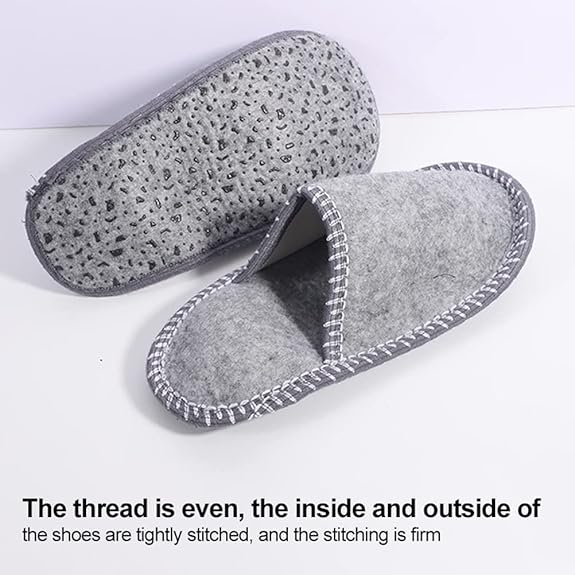 House Slippers - 6 pairs - 3 sizes - Guest Slippers - House Slipper Set - Fleece Wool - Non-slip - Disposable Slippers - Washable - Spa Slippers - Suitable for families - Hotels & travel - Image 2