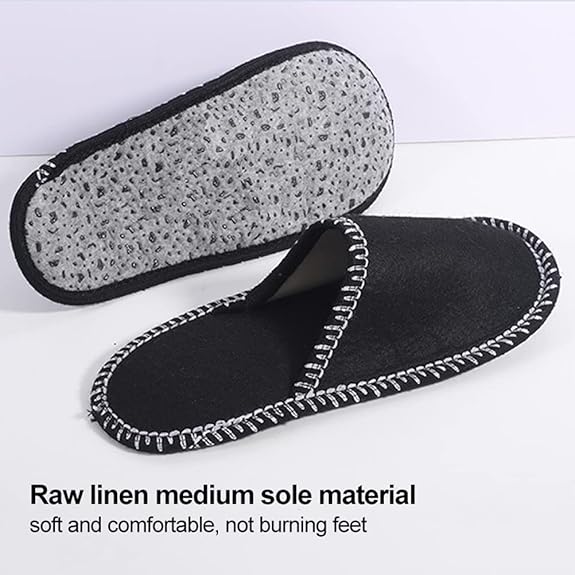 House Slippers - 6 pairs - 3 sizes - Guest Slippers - House Slipper Set - Fleece Wool - Non-slip - Disposable Slippers - Washable - Spa Slippers - Suitable for families - Hotels & travel - Image 5