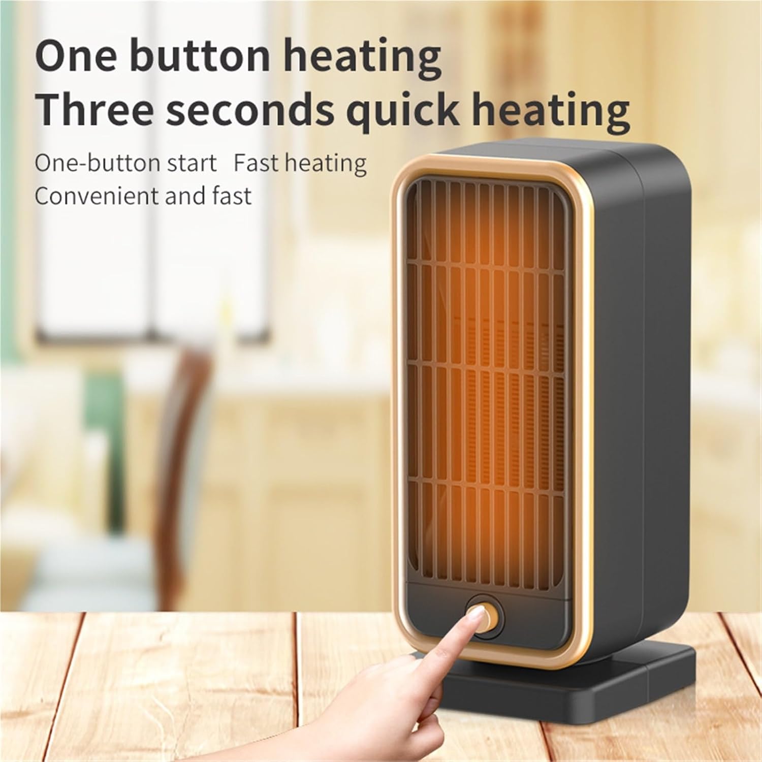 Electric heater - Indoor electric heater - Fan heater for household use - 500W - Ceramic heating element - Power plug - Image 3