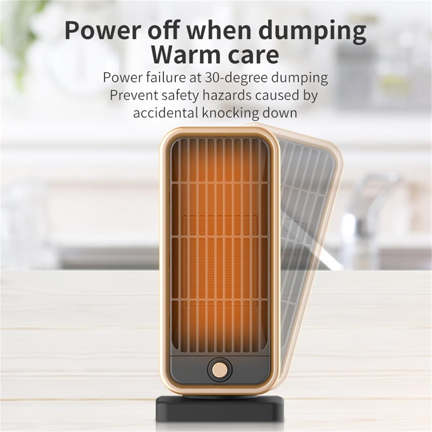 Electric heater - Indoor electric heater - Fan heater for household use - 500W - Ceramic heating element - Power plug - Image 5