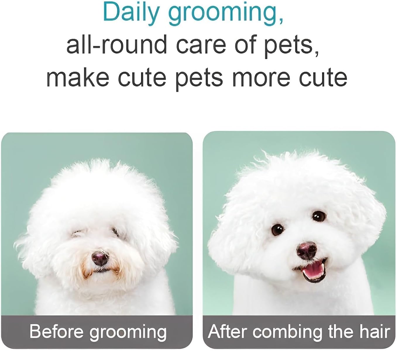 Flea comb for dogs and cats - Dog grooming tool - For removing tear stains, fleas, mange and lice - Image 6