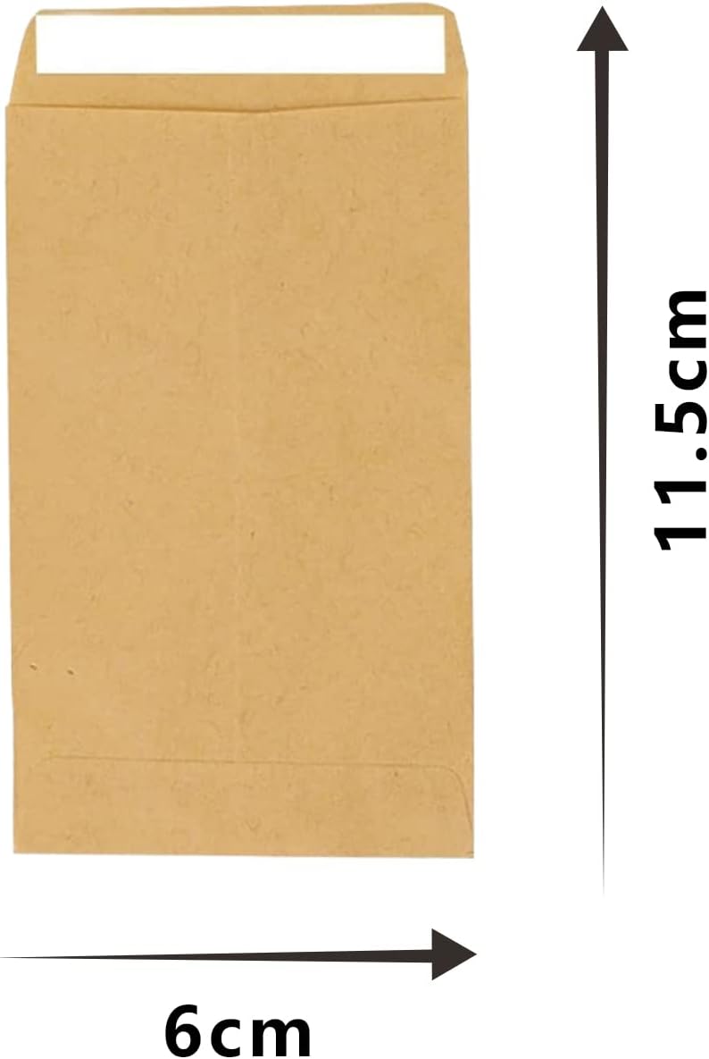 50 small brown seed envelopes - 6x10cm mini brown seed envelopes - envelopes for coins and small parts - small brown kraft paper bags for small items - seeds - cash - beads - coins - Image 2