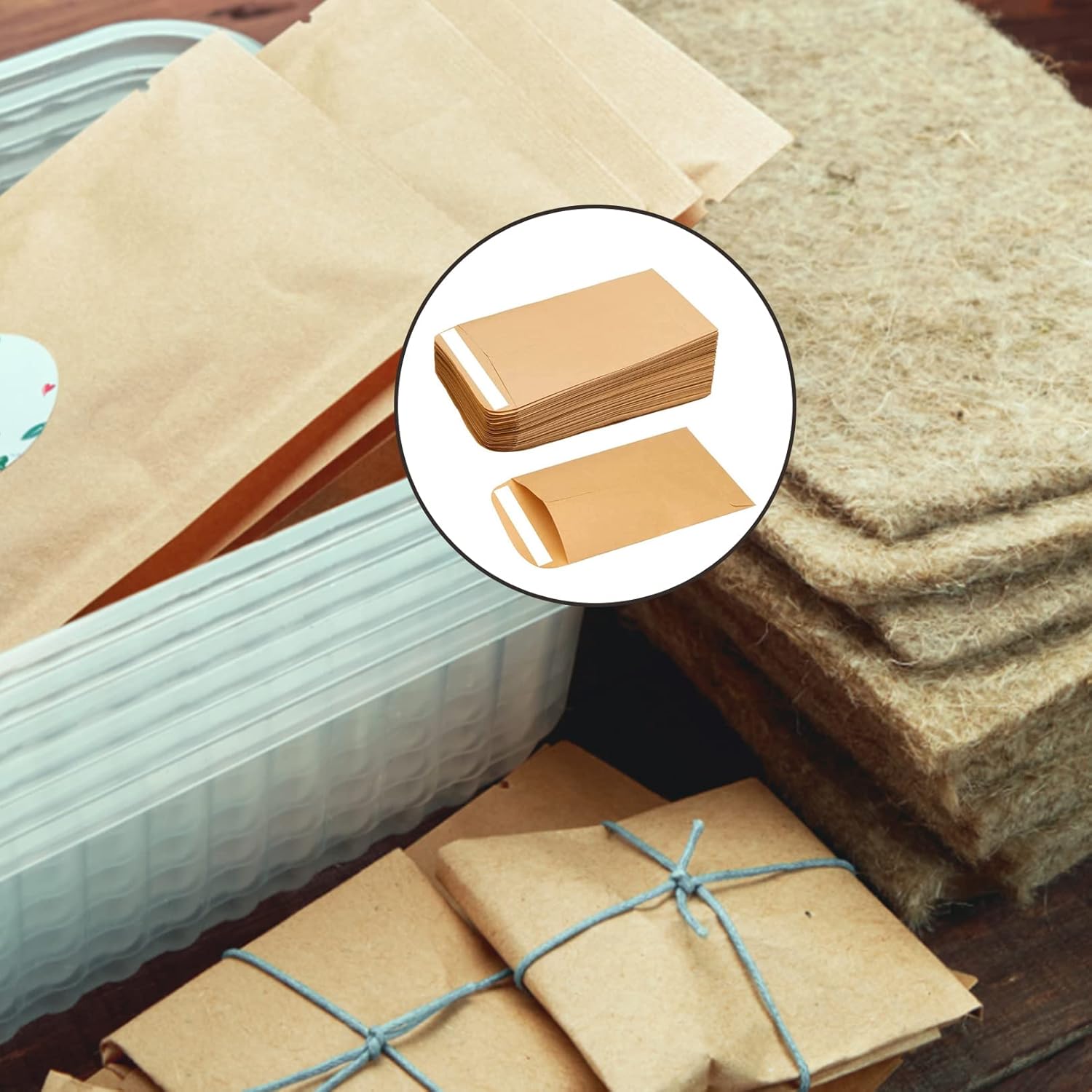 50 small brown seed envelopes - 6x10cm mini brown seed envelopes - envelopes for coins and small parts - small brown kraft paper bags for small items - seeds - cash - beads - coins - Image 6