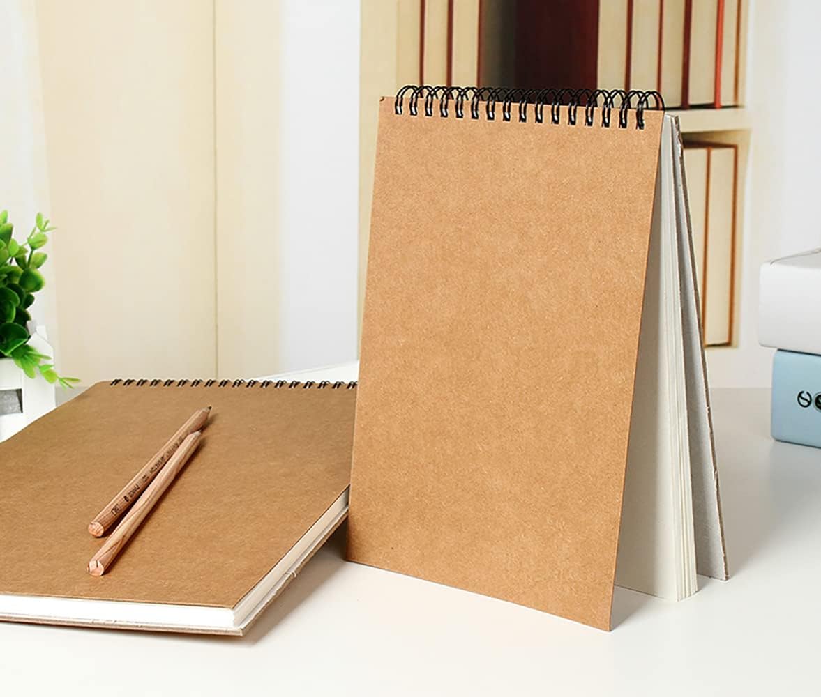 A4 sketchbook hardcover A4 spiral-bound sketchbook suitable for kids and adults 160 g/m² paper 60 pages (A4-1 pack) - Image 6