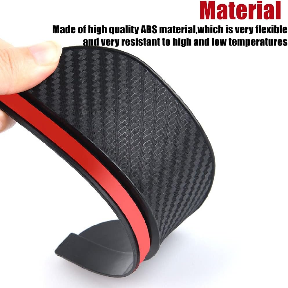 1 pair car side mirror rain cover smoke cap universal carbon fiber rearview mirror side mirror for SUV truck accessories - Image 3