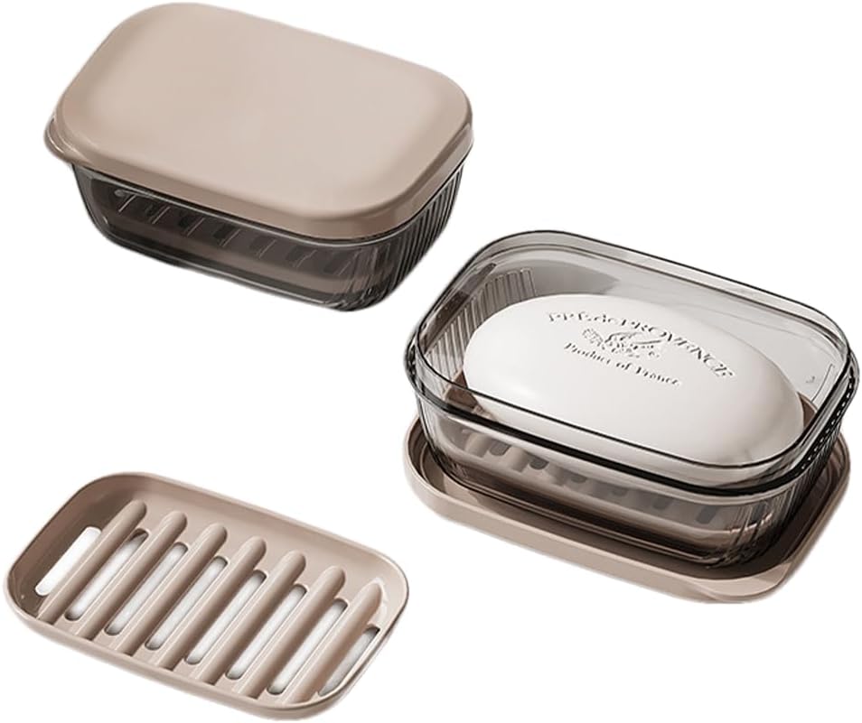 Travel soap box - soap holder - soap box with lid - portable soap box - sealable with lid - waterproof and moisture resistant - suitable for travel - camping - outdoors - gym - bathroom - Image 1