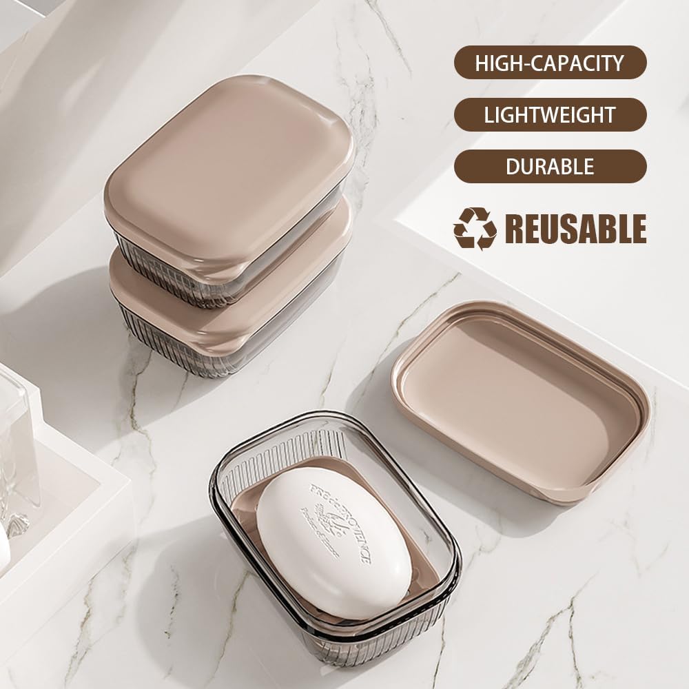 Travel soap box - soap holder - soap box with lid - portable soap box - sealable with lid - waterproof and moisture resistant - suitable for travel - camping - outdoors - gym - bathroom - Image 5
