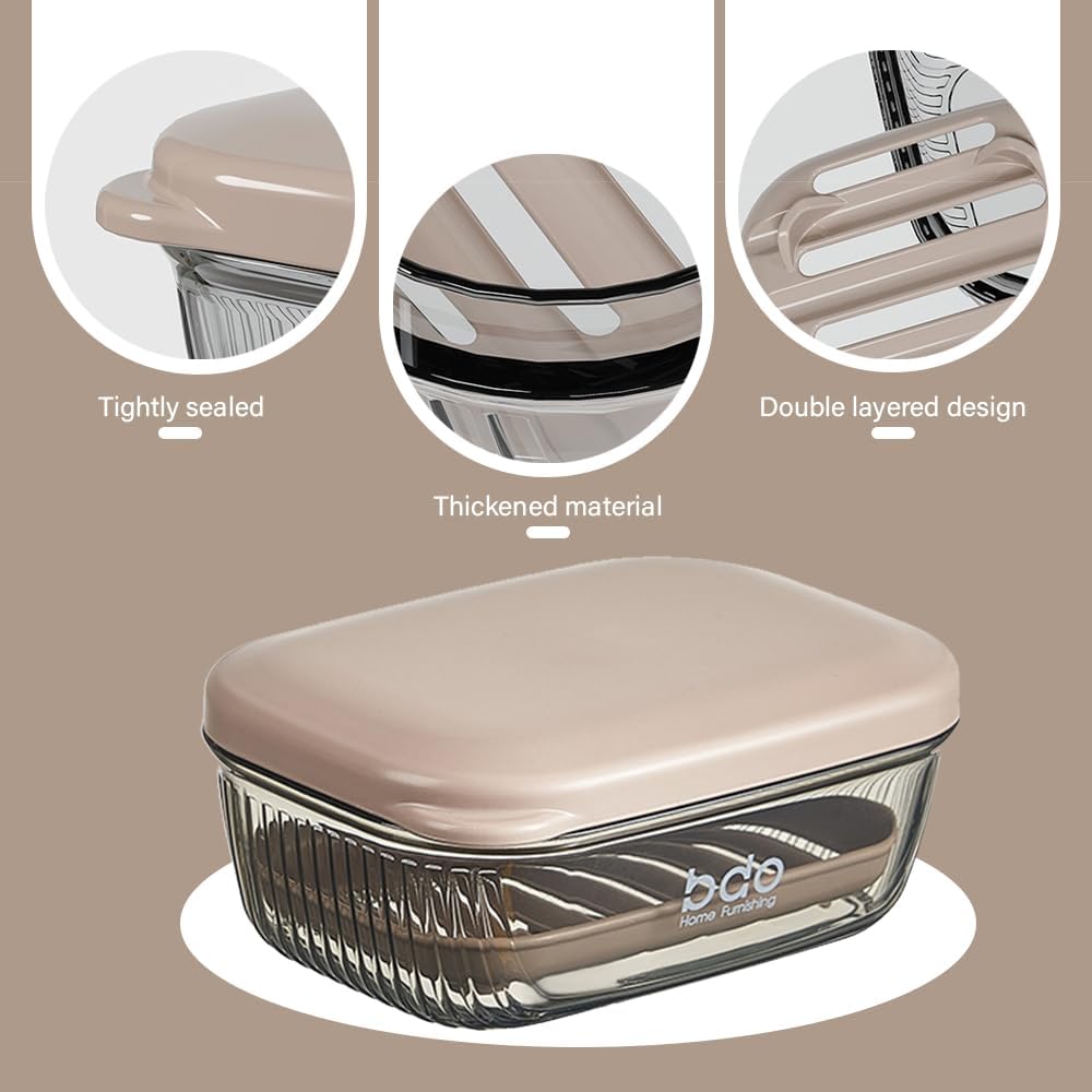 Travel soap box - soap holder - soap box with lid - portable soap box - sealable with lid - waterproof and moisture resistant - suitable for travel - camping - outdoors - gym - bathroom - Image 6