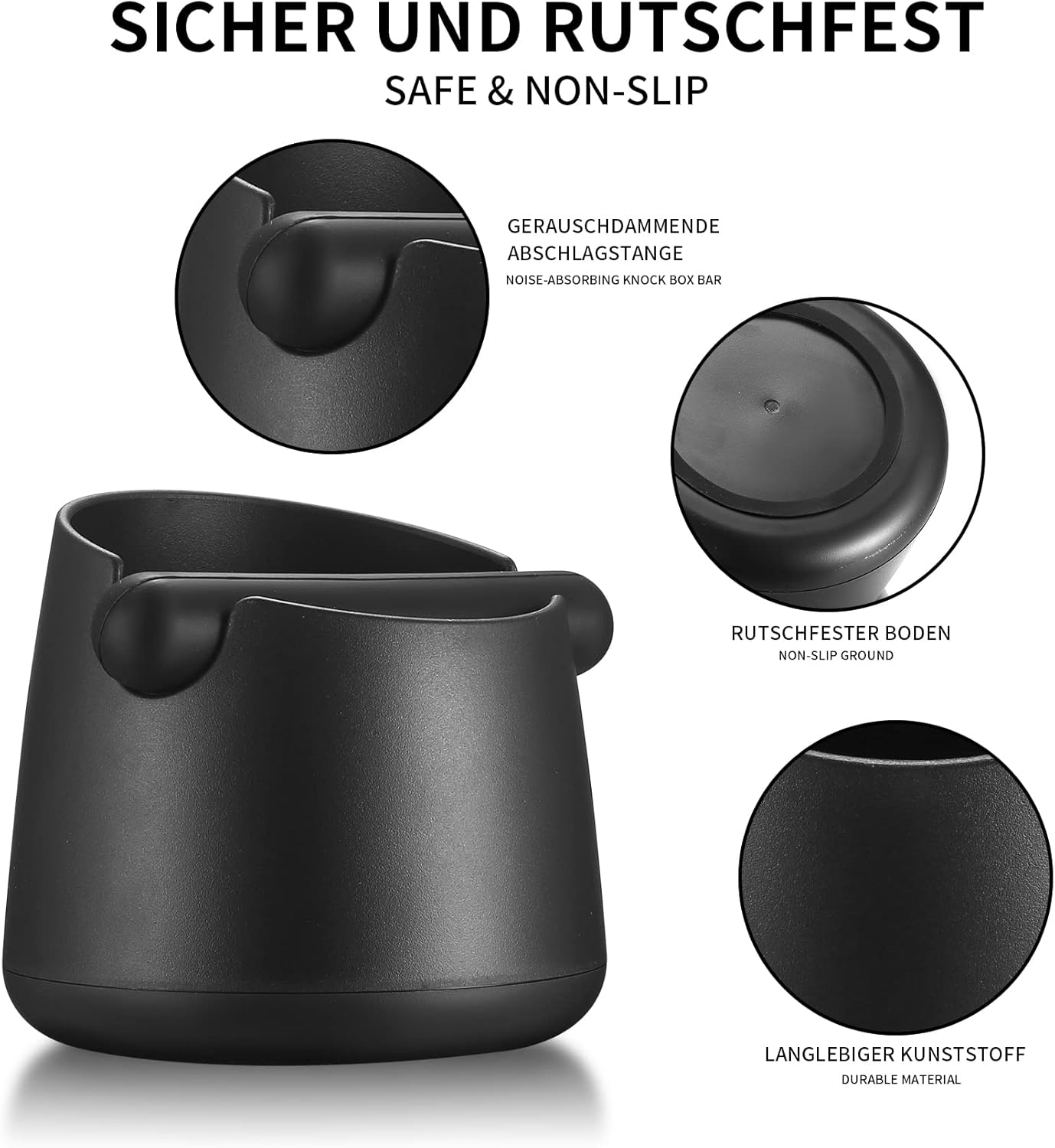 Coffee tap box - coffee drip tray - espresso drip box tap box - barista coffee drip box tap box (with removable metal tap rod and non-slip foot) - accessories for coffee machines - Image 3