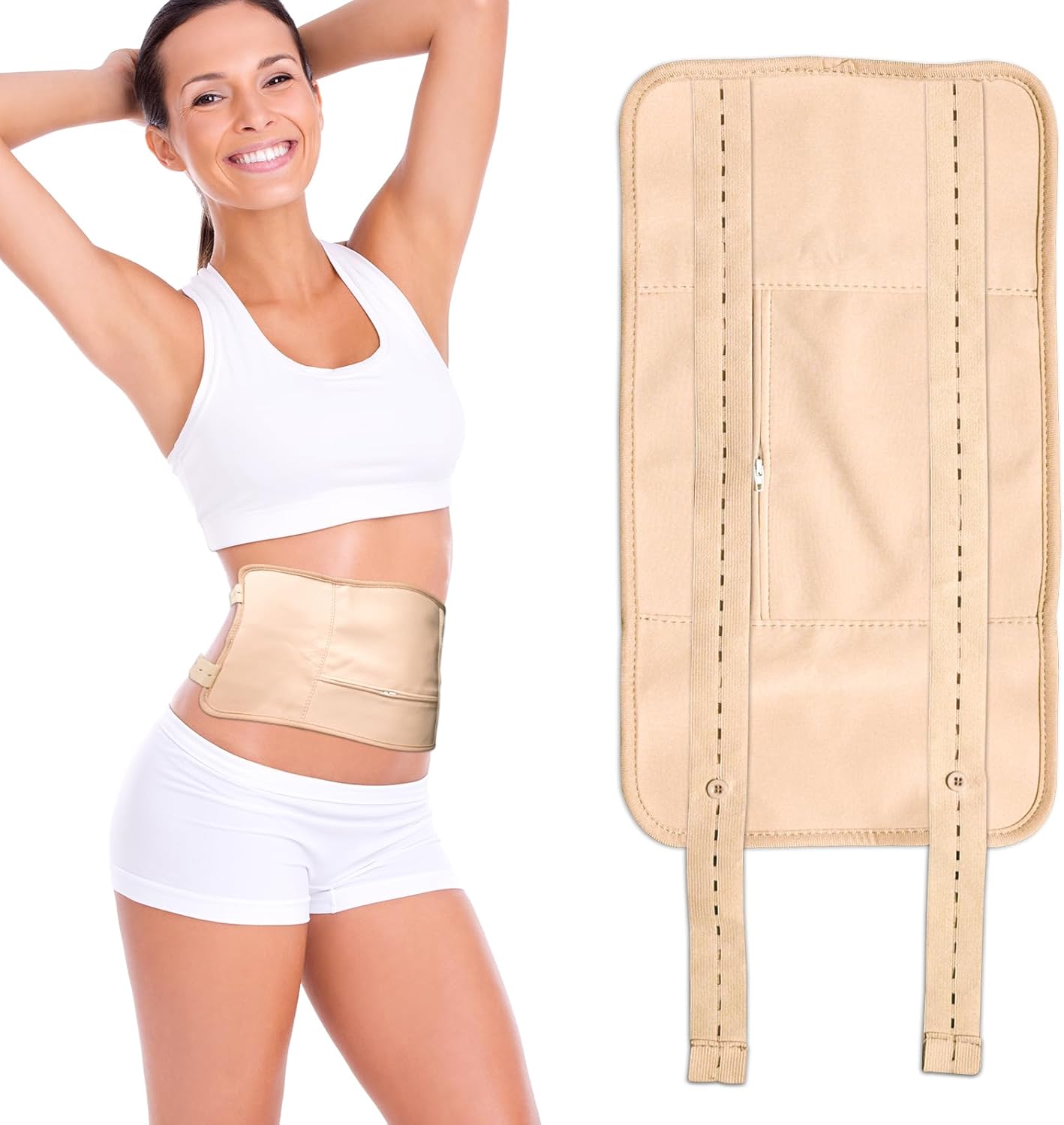 Castor oil packs - Reusable adjustable packaging set for the liver - promotes sleep - supports the liver and abdominal muscles to improve blood circulation and digestion (Castor oil not included) (1 pack) - Image 1