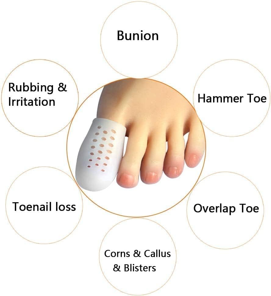 Large toe caps - 10 breathable toe protectors Toe protectors with holes to reduce friction and protect large toes - Image 3