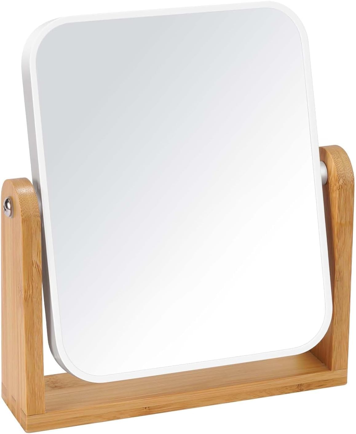 Desk mirror with standard 1x/3x magnification - double-sided - 360-degree swivel - portable vanity mirror with magnifying glass - Image 1