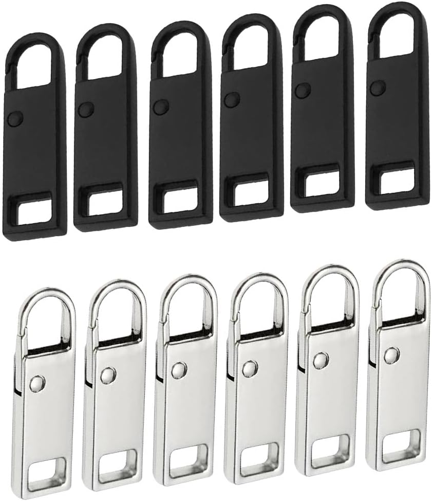 Reserve zips - 12-pack metal zips - removable - suitable for purses - clothing - jeans - suitcases - luggage - Image 1