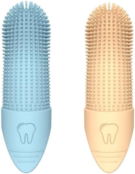 Pet Finger Toothbrush - for dogs and cats - Soft silicone finger toothbrush - for the dental care of puppies and kittens - Gentle cleaning - 2-pack - Image 2
