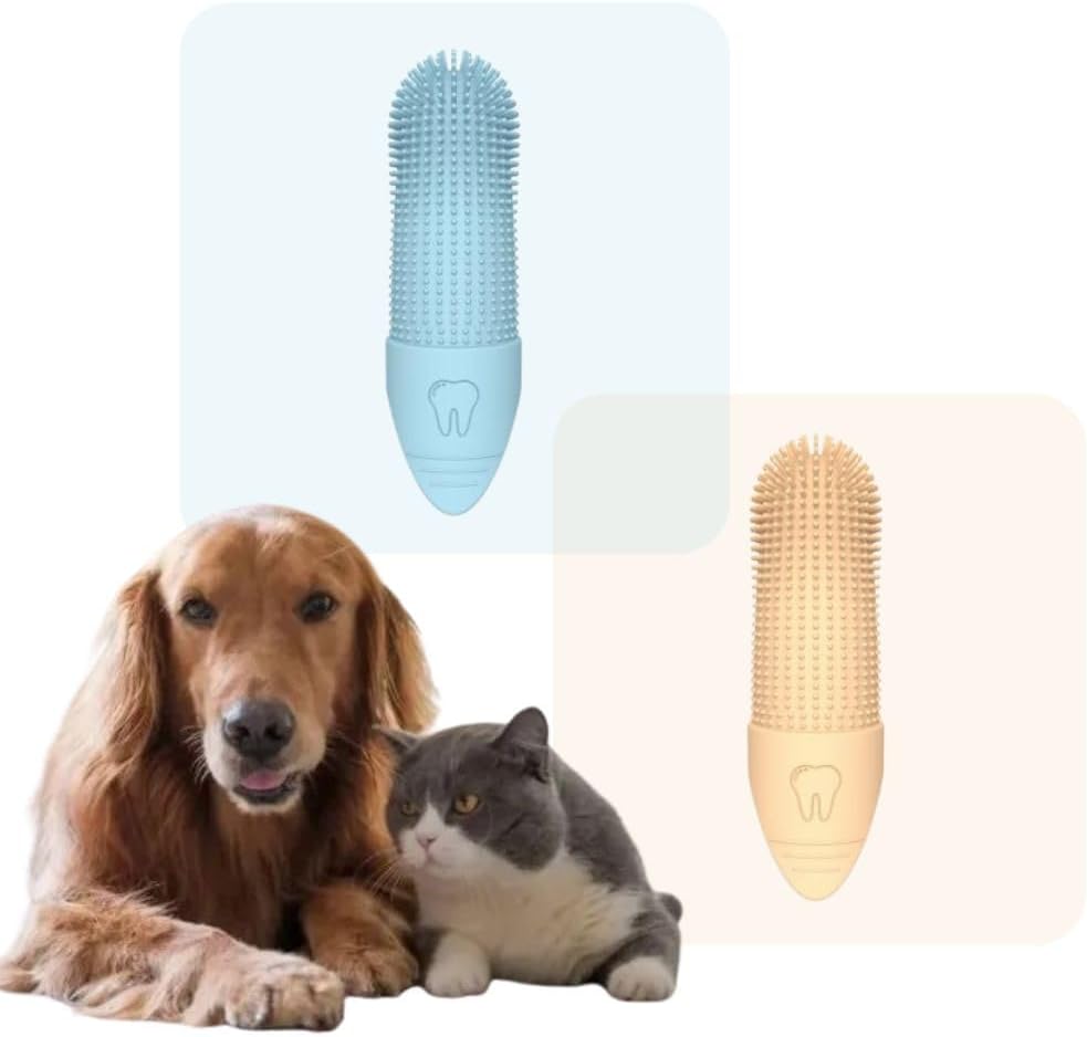 Pet Finger Toothbrush - for dogs and cats - Soft silicone finger toothbrush - for the dental care of puppies and kittens - Gentle cleaning - 2-pack - Image 4