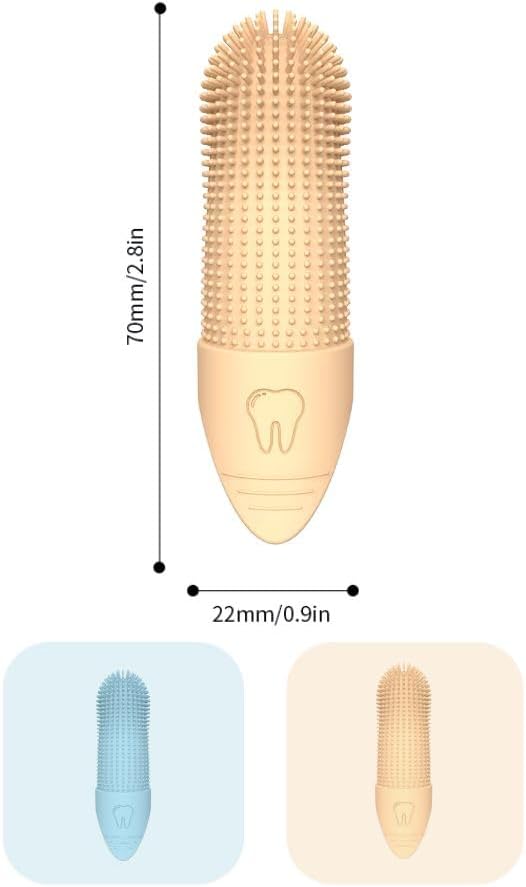 Pet Finger Toothbrush - for dogs and cats - Soft silicone finger toothbrush - for the dental care of puppies and kittens - Gentle cleaning - 2-pack - Image 5