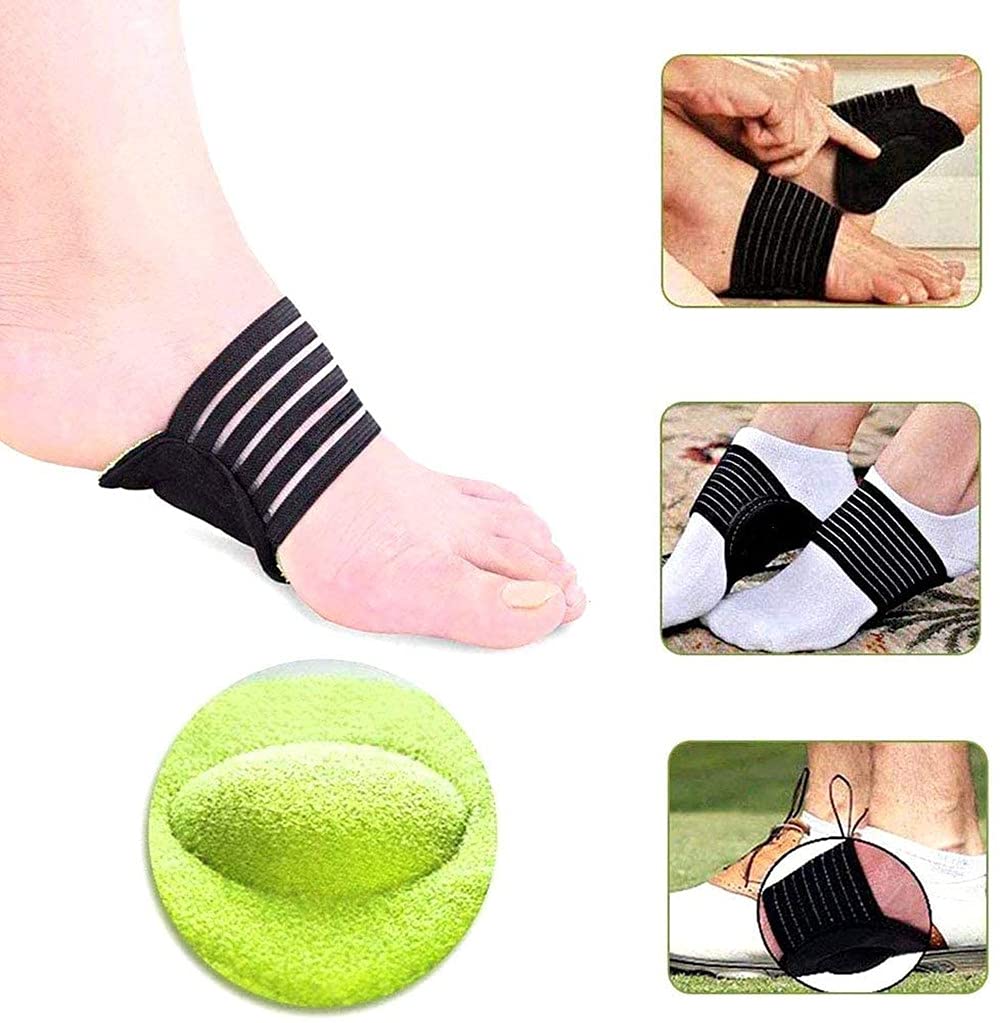 2 pairs of extra thick, padded compression arch supports for added comfort - suitable for plantar fasciitis, fallen arches, heel spurs, flat feet and foot pain issues - Image 6
